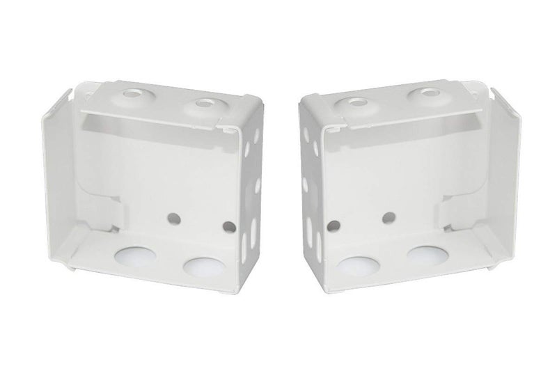Cutelec 2pcs Box Mounting Bracket for High Profile Blinds 2inch White Color Window Blinds Headrail Holder Bracket - Image 1